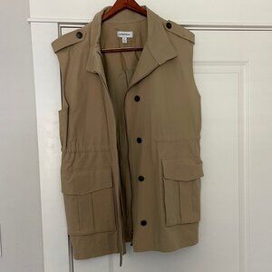 NORDSTROM XL Tall Women's Khaki Safari Vest Never Worn